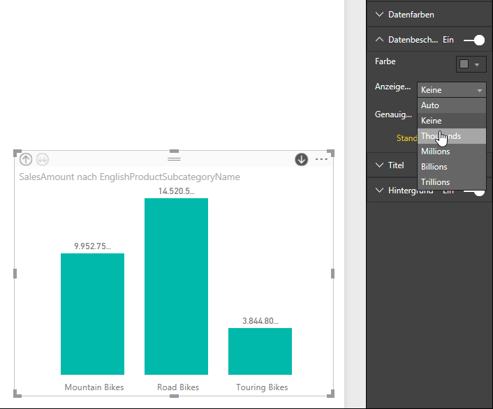 Power BI - Zahlen formatieren