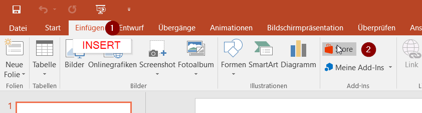 Open Add-Ins Store of Office