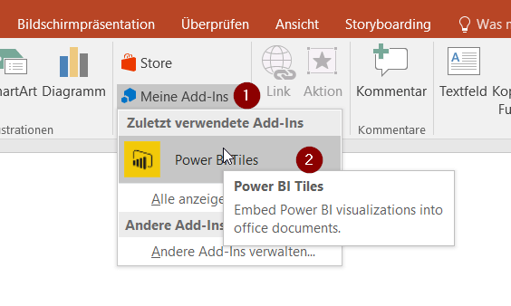 Open Power BI Tiles Addin