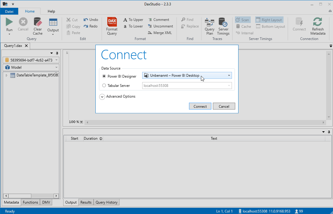 connect excel pivot to