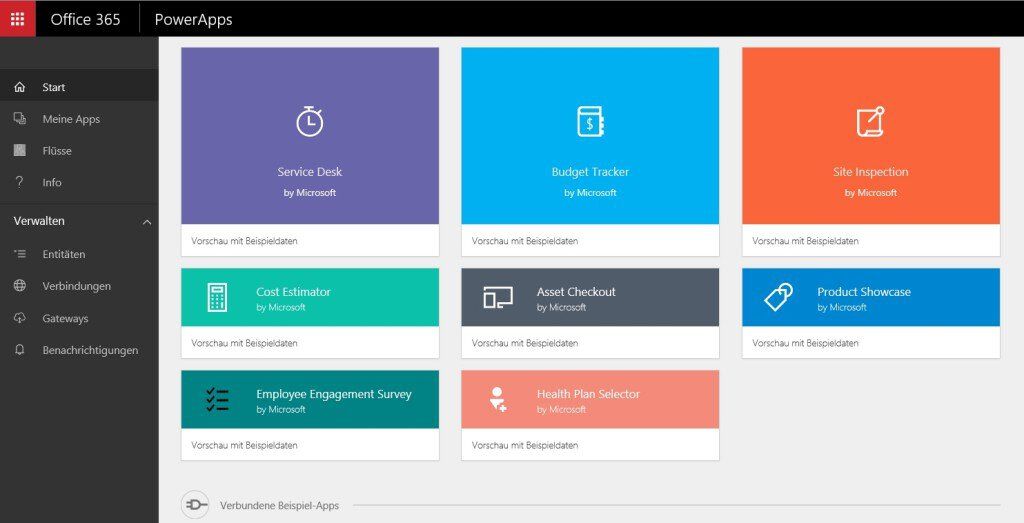 PowerApps App-Browser in Office 365
