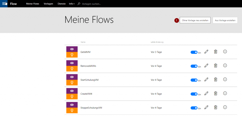 Microsoft Flow - Meine Flows