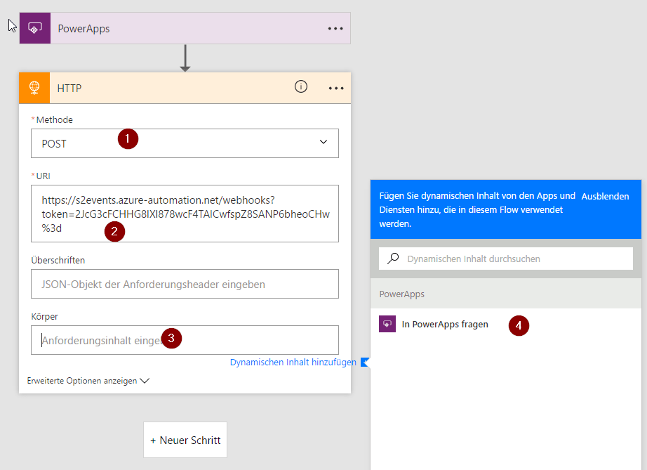 HTTP Aufruf konfigurieren