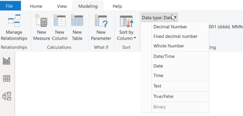 Datentypen anpassen in Power BI