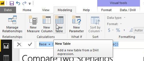 Create new Table
